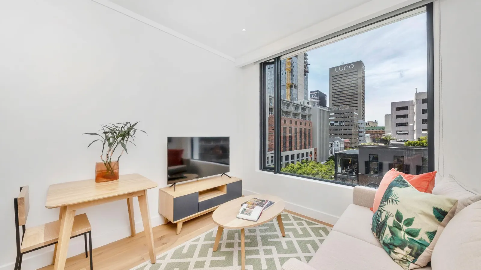 Studio with city views